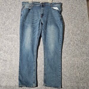 Hudson & Barrow NYC Men's Stretch Jeans 42x30 Blue Denim Straight Fit Casual